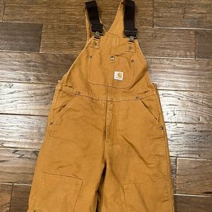 Kids' durable, winter-ready bibs by Carhartt. Size 8